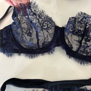 Skarlett Blue Midnight Lace Bra and Matching Underwear